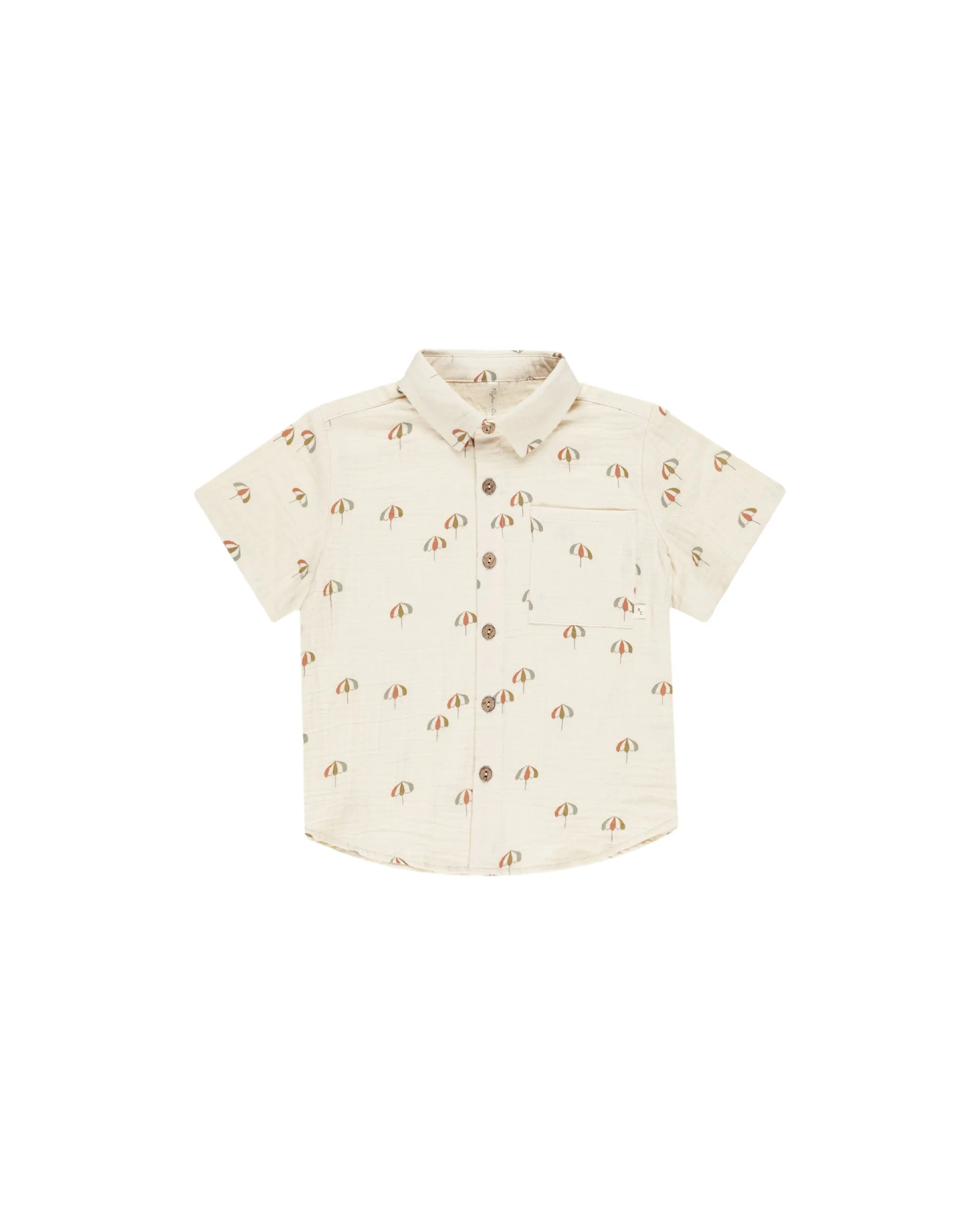RYLEE   CRU Collared Short Sleeve Shirt || Umbrellas