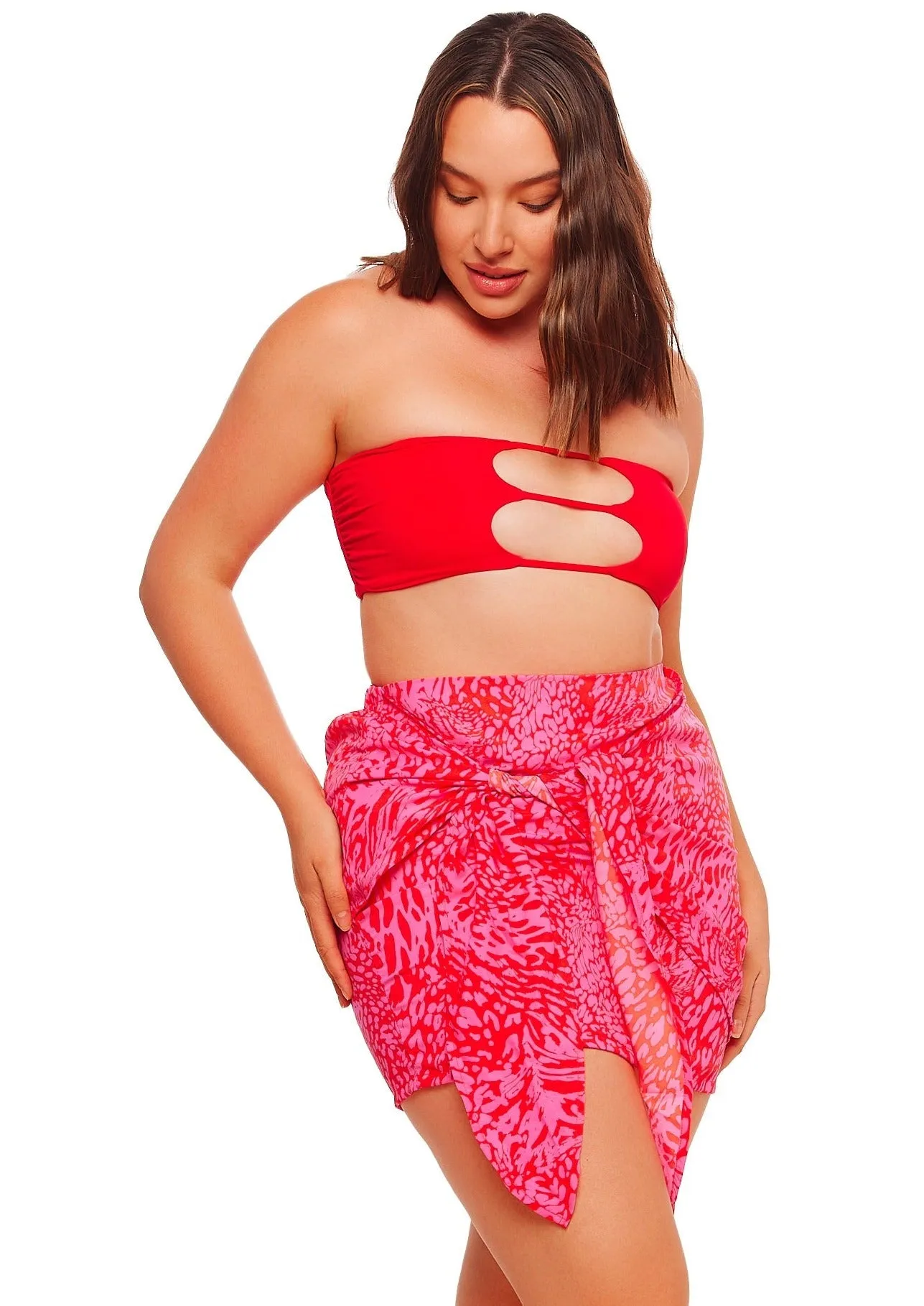 Side Tie Mini Skirt - Leopard Print