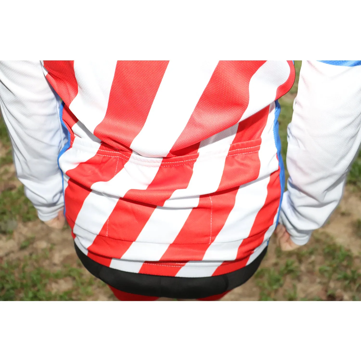 Skil Reydel Sem Mavic Red Stripe Vintage Long Sleeve Cycling Jersey Top
