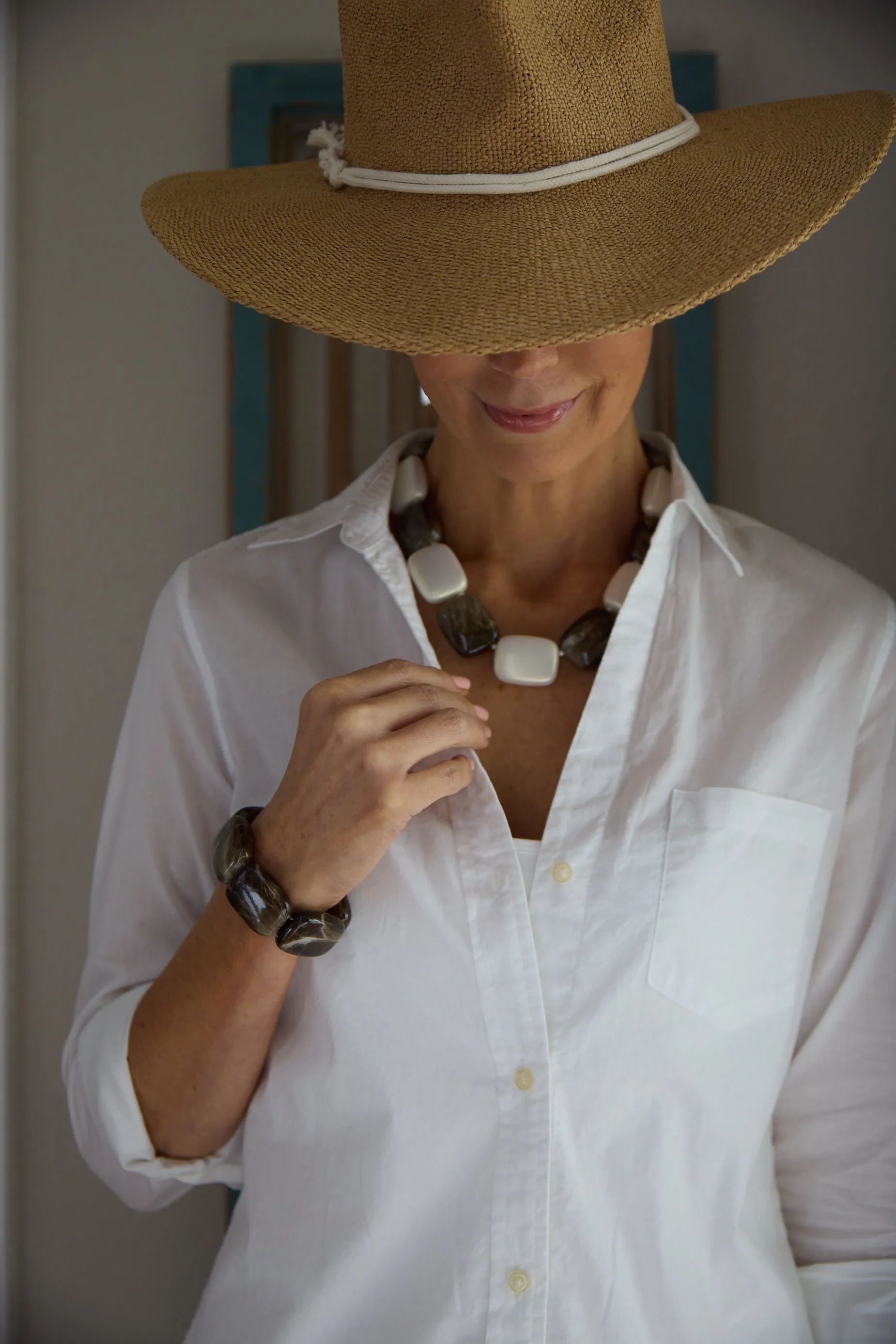 Slate & White Combo Chicklet Cooling Necklace