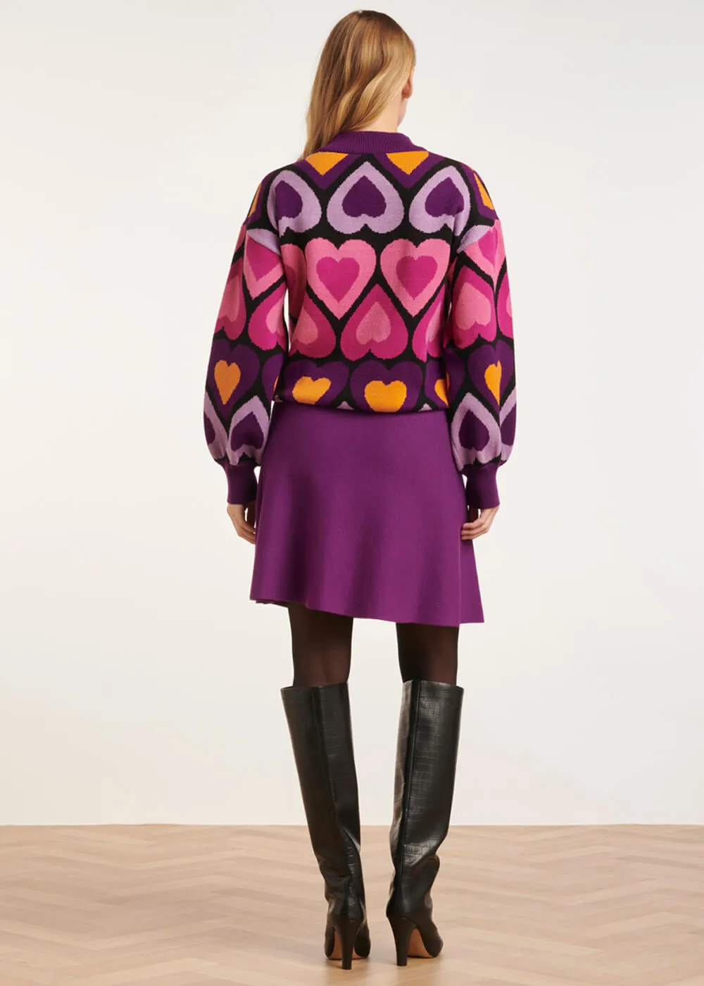 Smashed Lemon Funky Town 60's A-Line Skirt Purple