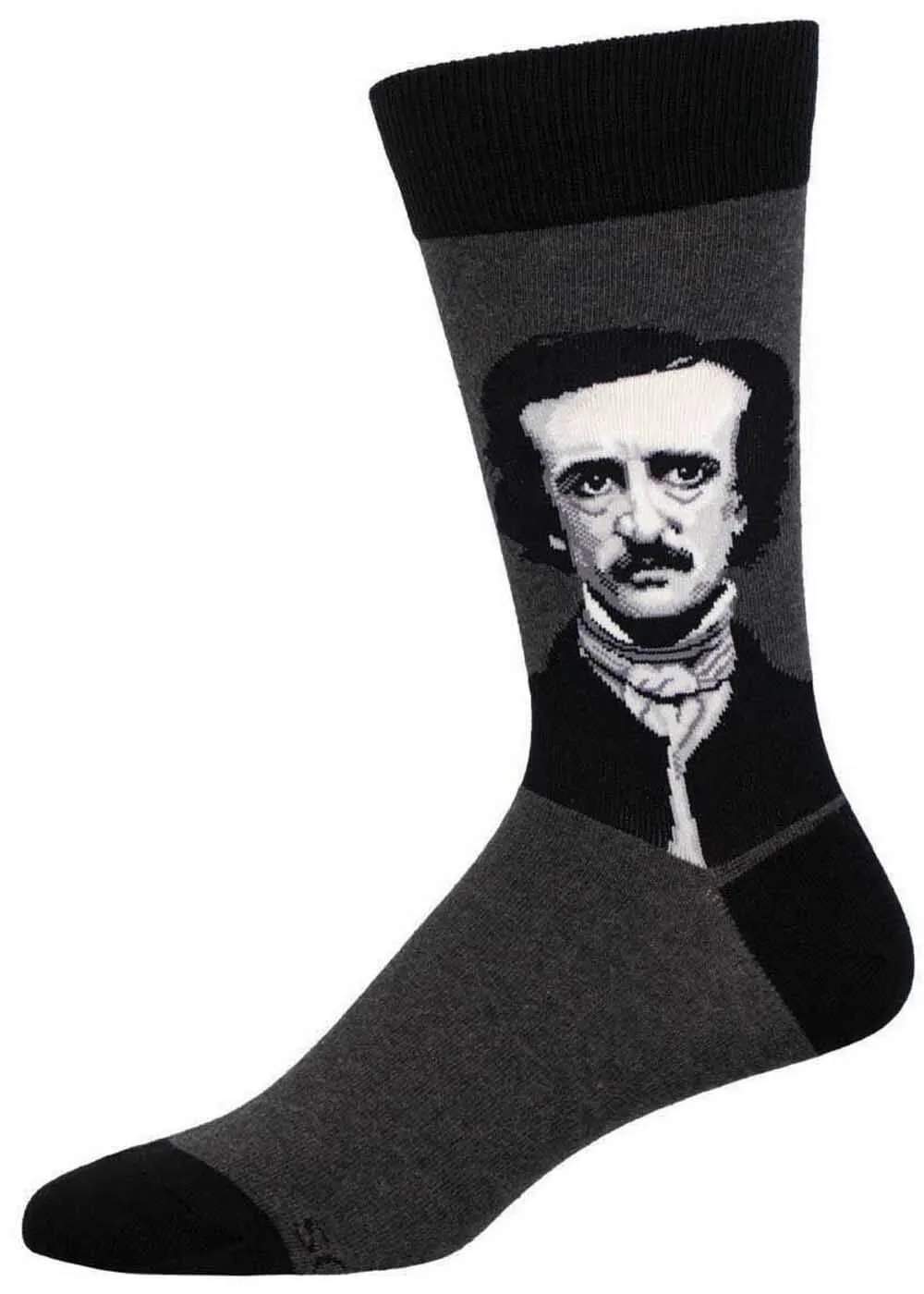Socksmith Edgar Allan Poe Socks Grey
