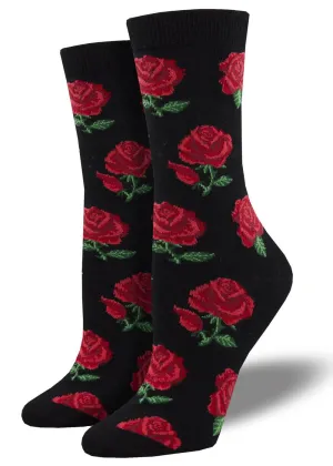 Socksmith Rose Toes Bamboo Socks Black