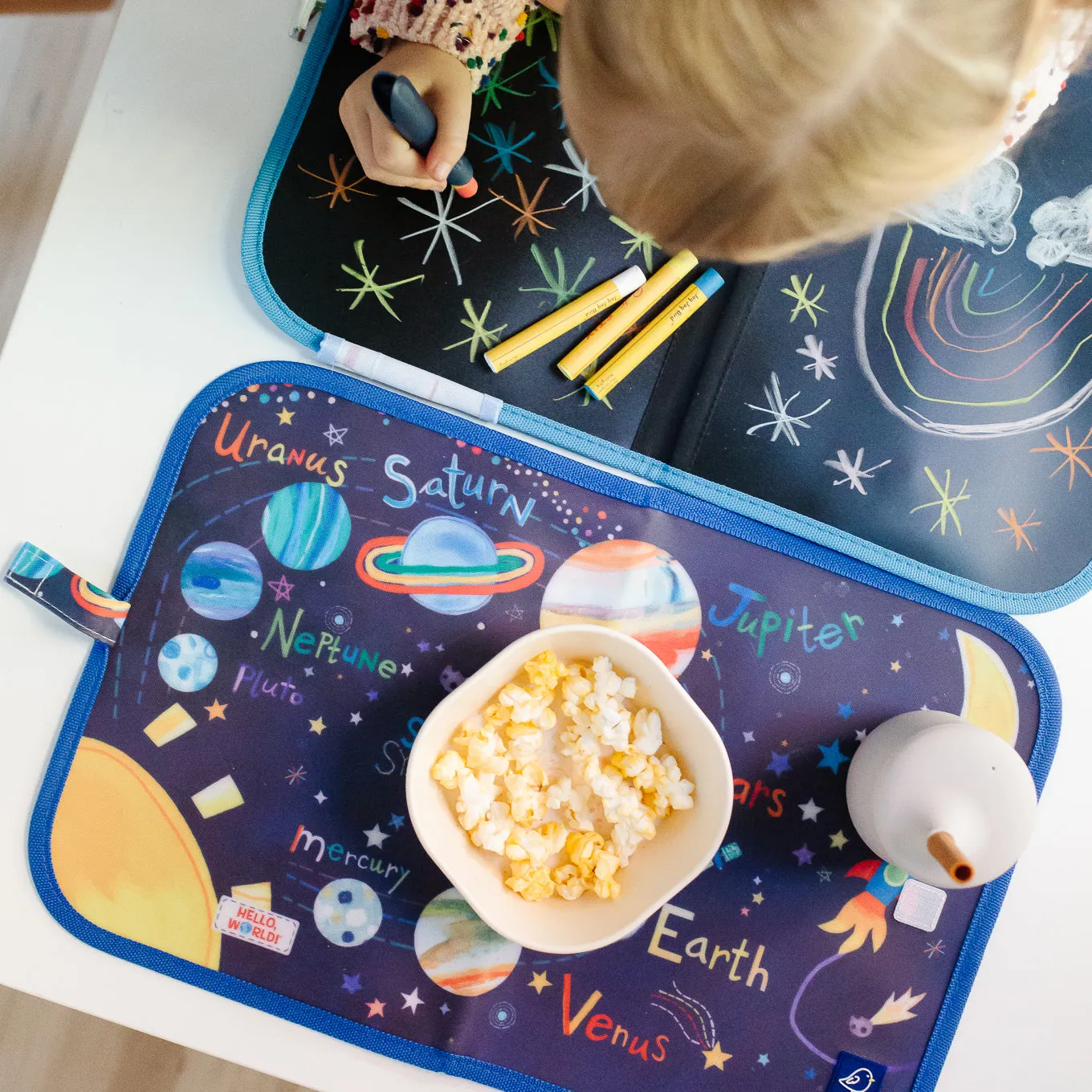 Solar Dry Erase Activity Place Mat Chalk Board
