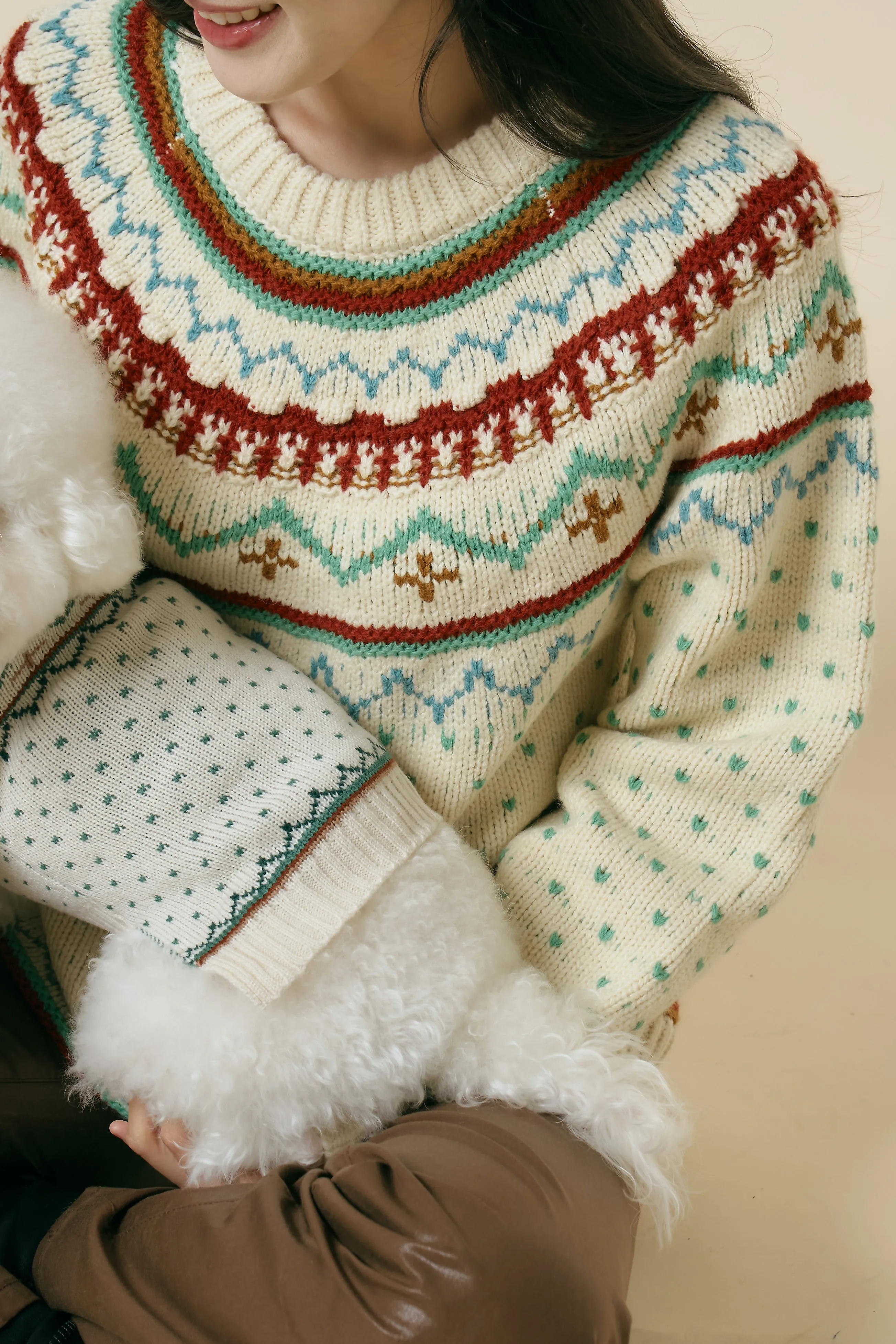 [STORETS X COSONNE] Fair Isle Retro Pet Sweater(for pet)