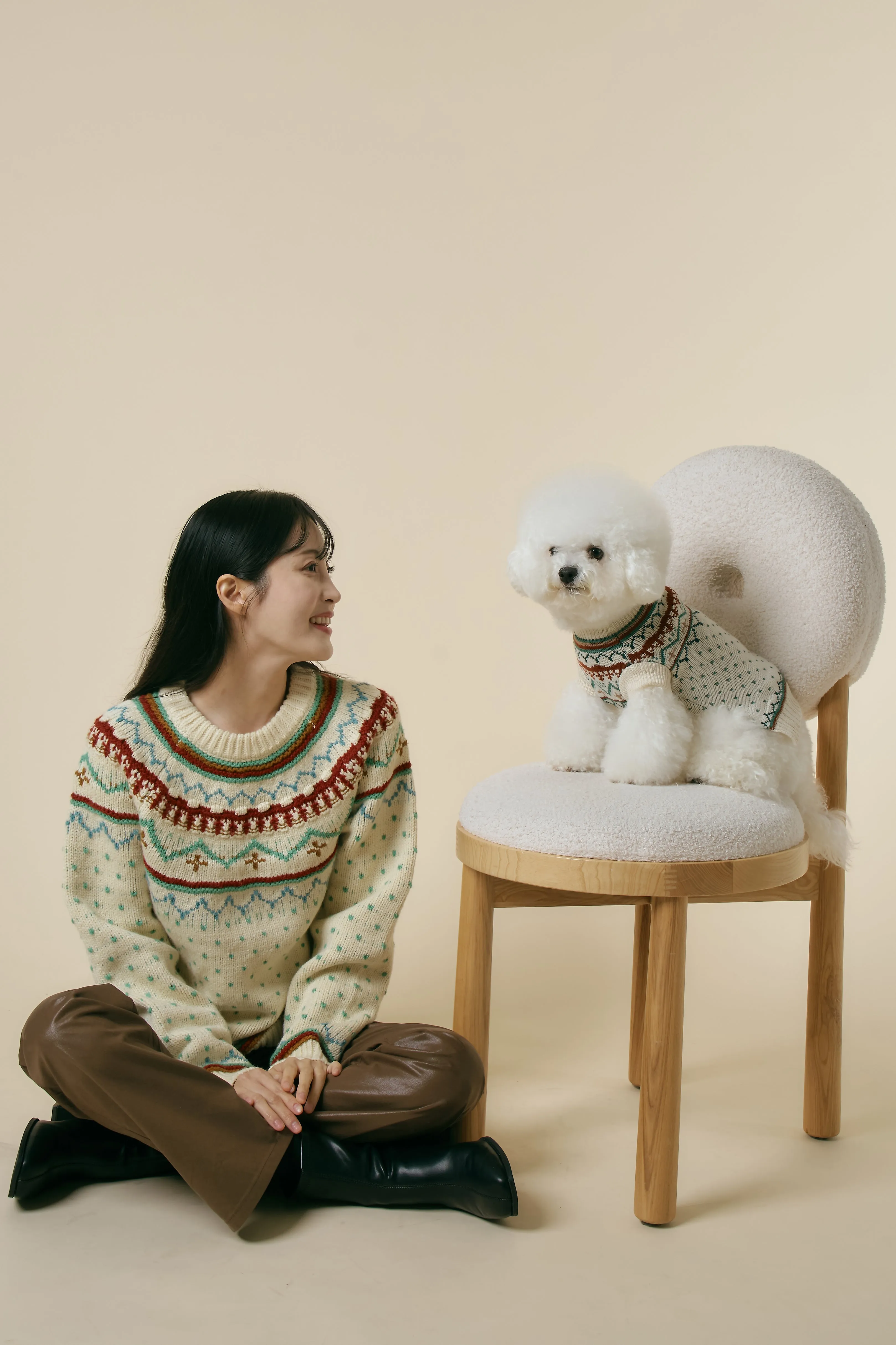 [STORETS X COSONNE] Fair Isle Retro Pet Sweater(for pet)