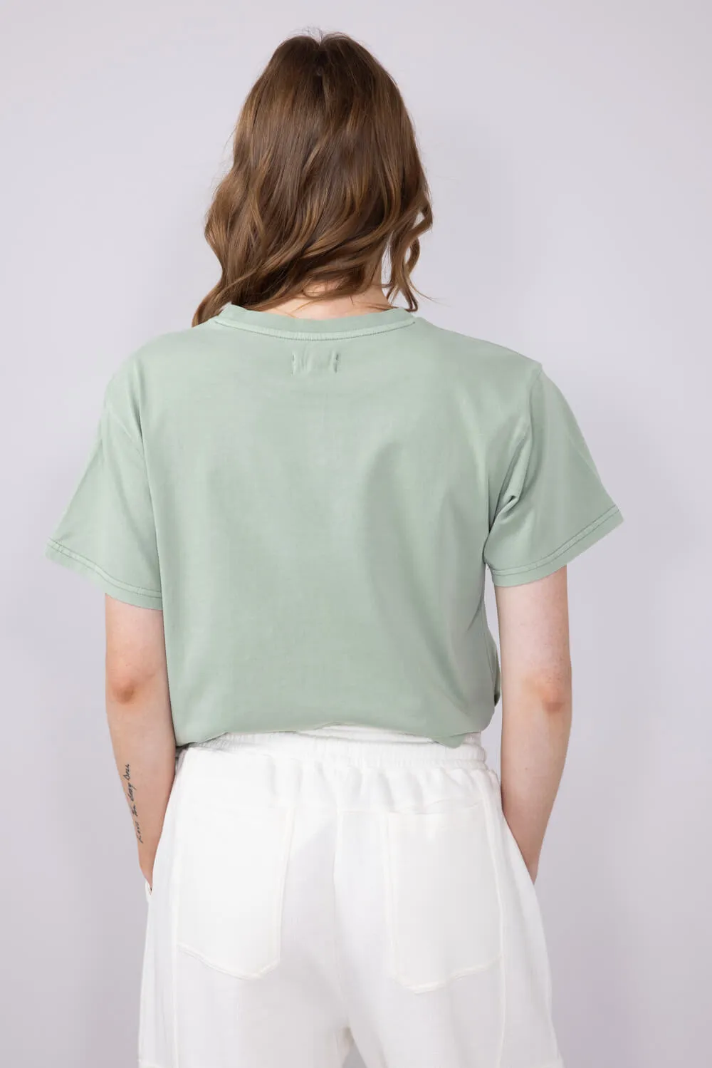 Thread & Supply Katelin T-Shirt for Women in Green | T1488CKNTS-AQUAGREY