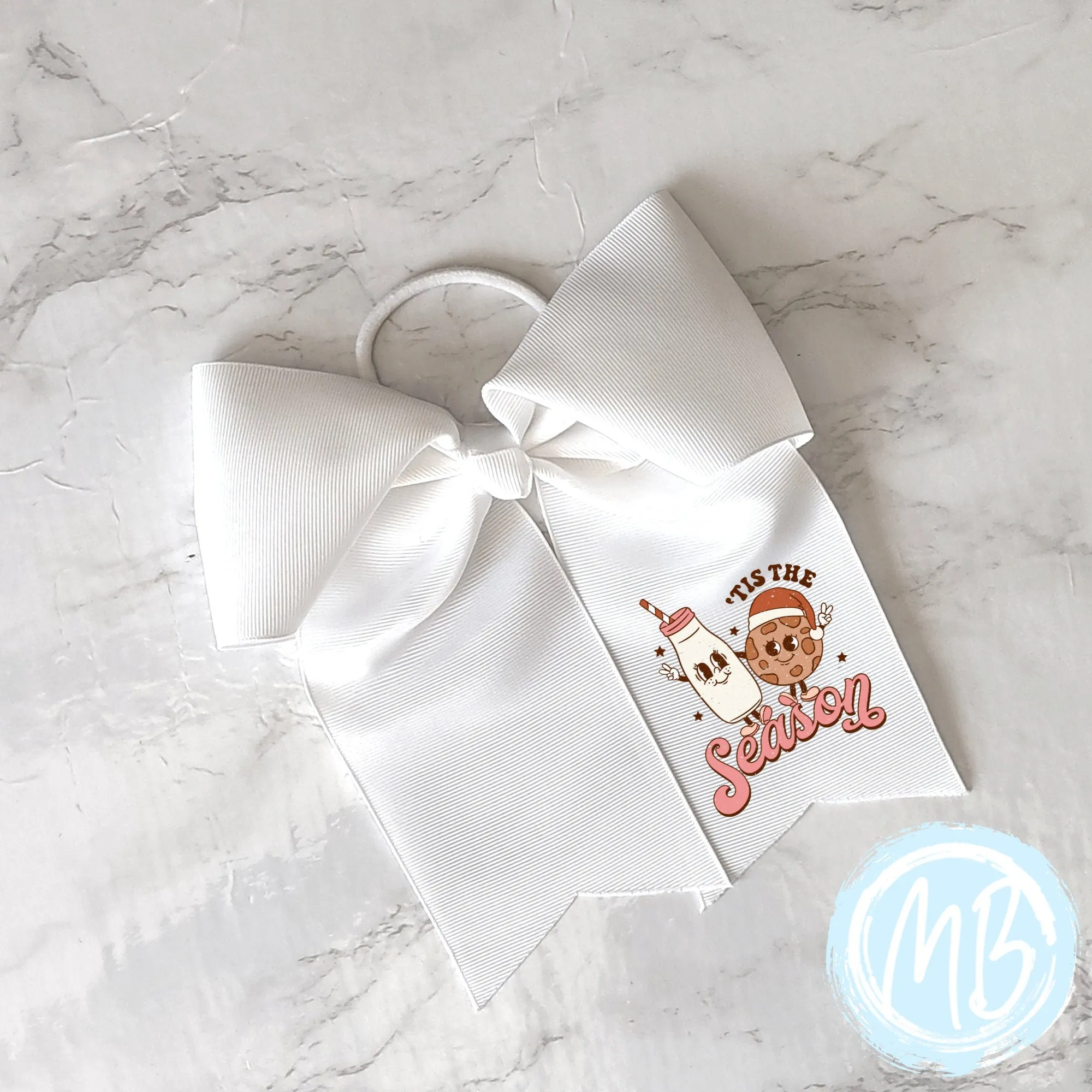 Tis the Season Tree Bow | Large Bow | Girl's Bow | Holiday | Christmas | Santa |