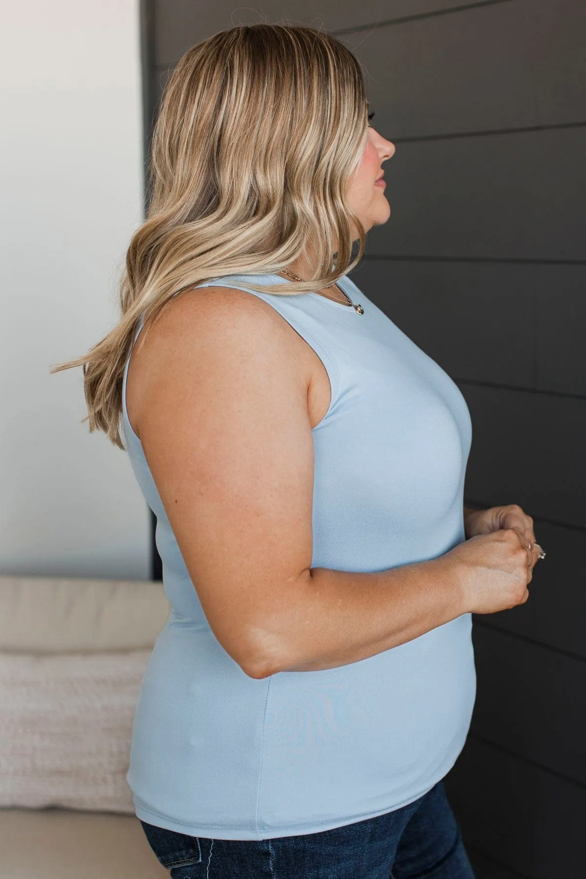Travel My Way Tank Top- Sky Blue