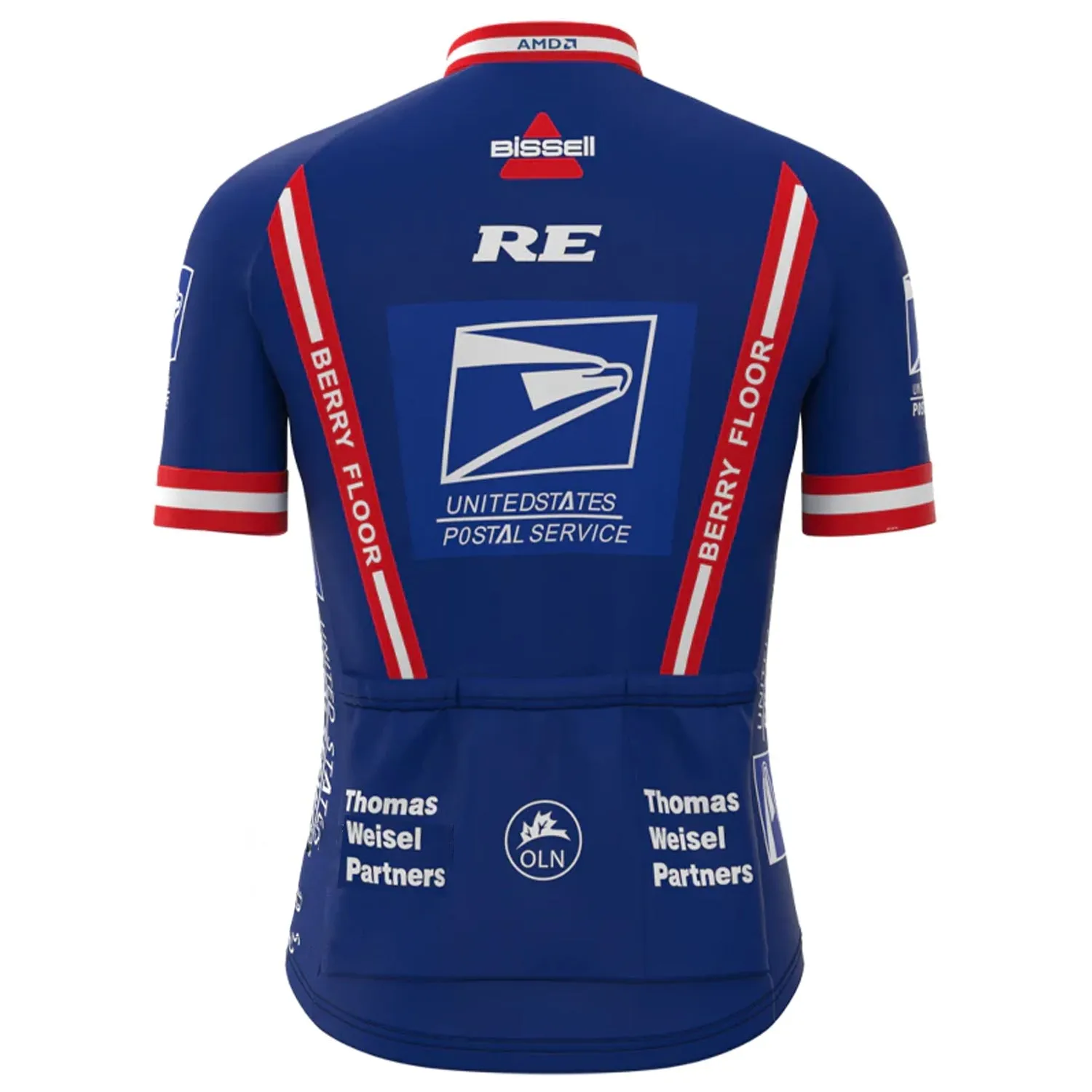 US Postal Service Vintage Short Sleeve Cycling Jersey Top
