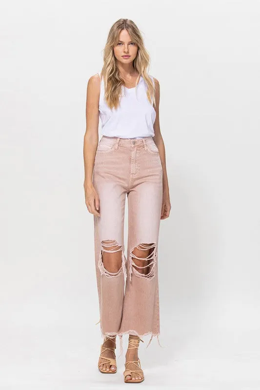 VERVET by Flying Monkey 90's Vintage Crop Flare Jeans