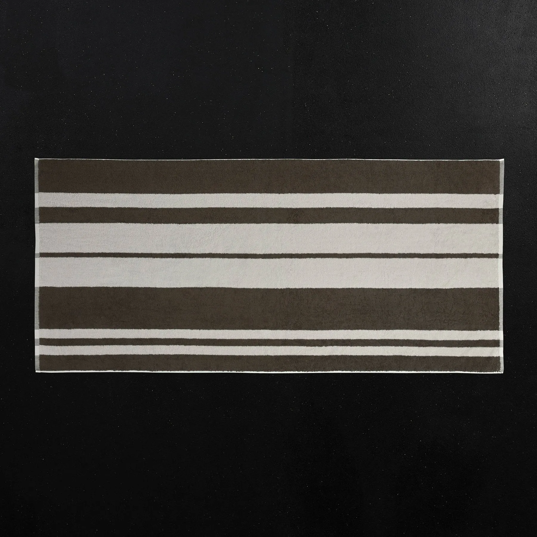 Wide Stripe Beach Towel - Safari/Pearl Grey