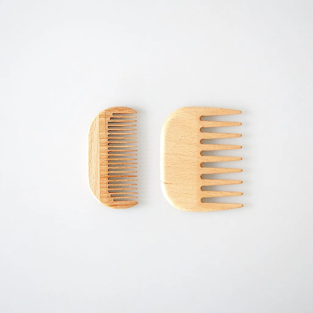 Wooden Pocket Comb for Travel - 2 Styles