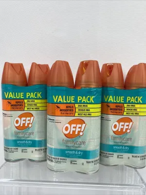 XX (6) OFF Family Care Insect Repellent I Smooth & Dry Bug Spray 6x 4oz