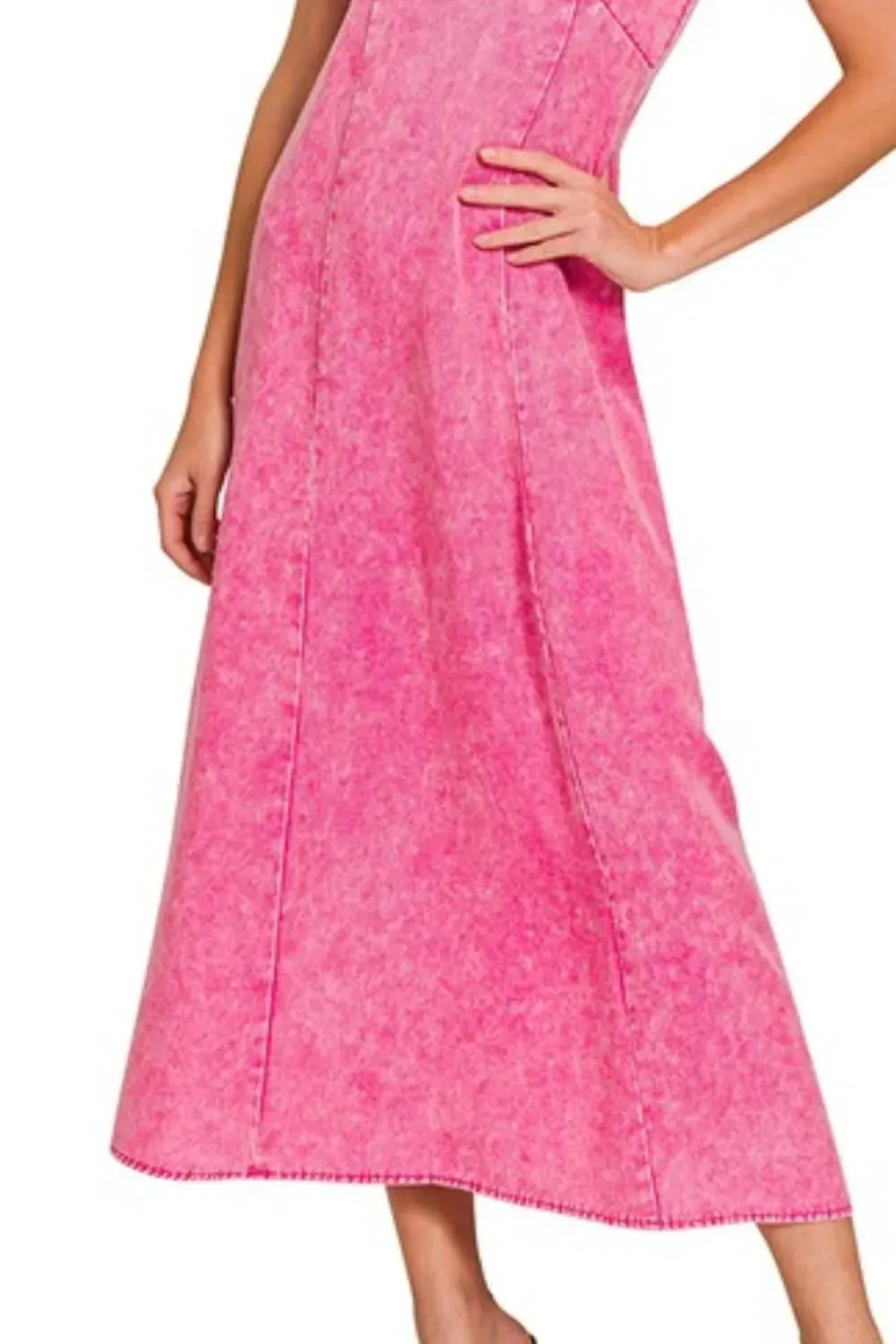 Zenana Tencel Mineral Washed Maxi Dress
